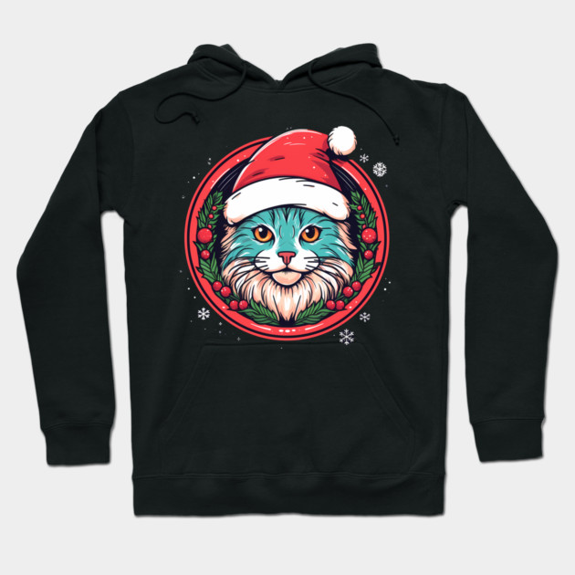 Manx Cat  Xmas, Love Cats Hoodie by logiamerch