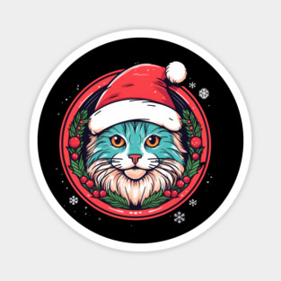Manx Cat  Xmas, Love Cats Magnet
