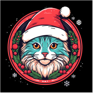 Manx Cat  Xmas, Love Cats Posters and Art