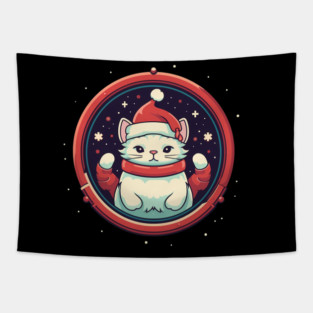 Manx Cat  Xmas, Love Cats Tapestry