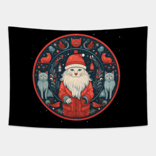 Norwegain Forest Cat  Xmas, Love Cats Tapestry