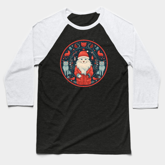 Norwegain Forest Cat  Xmas, Love Cats Baseball T-Shirt by logiamerch
