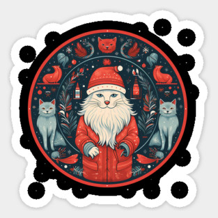 Norwegain Forest Cat  Xmas, Love Cats Sticker