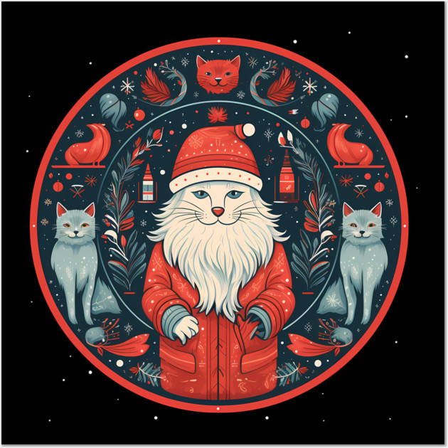 Norwegain Forest Cat  Xmas, Love Cats Wall Art by logiamerch