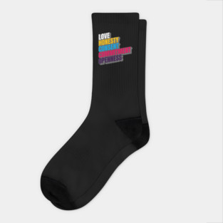 Polyamorous Slogan Socks