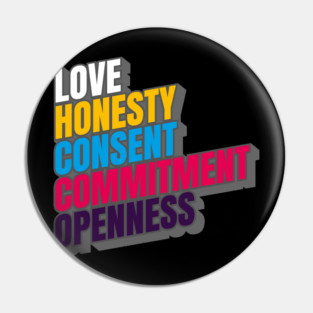 Polyamorous Slogan Pin