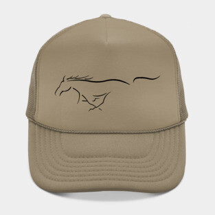 Mustang Stencil, black Hat