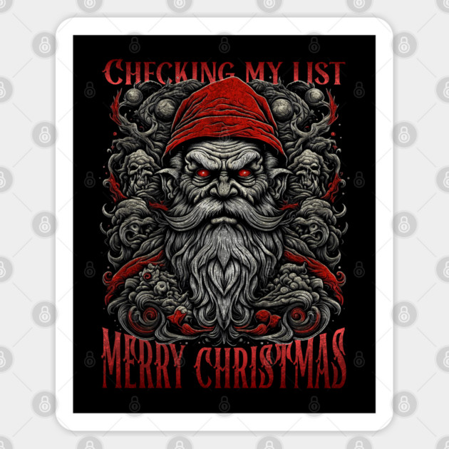 Horror Christmas Santa Claus Sticker by HolidayBug
