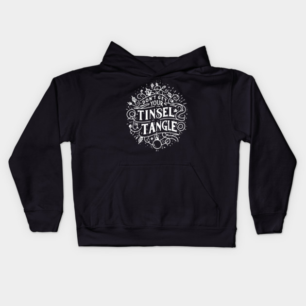 Don't Get Your Tinsel in a Tangle Kids Hoodie by Frank Ring
