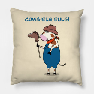 Cowgirl cow Pillow