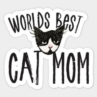 Worlds best cat mom Sticker