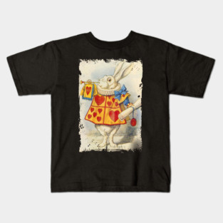 John Tenniel Wonderland- White Rabbit Kids T-Shirt