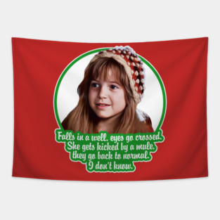 Ruby Sue Kicked By a Mule Tapestry