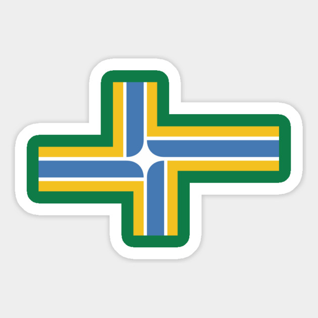 Portland Oregon City Flag Magnet by Yesteeyear