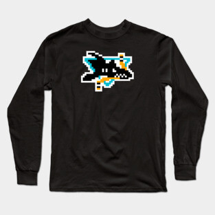8-Bit Sharks Long Sleeve T-Shirt