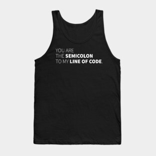 Semicolon Nerd Love Software Developer Gift Tank Top