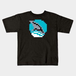 8-Bit Shark Fin Kids T-Shirt