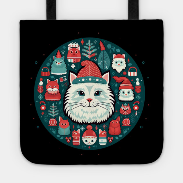Norwegain Forest Cat  Xmas, Love Cats Tote by logiamerch