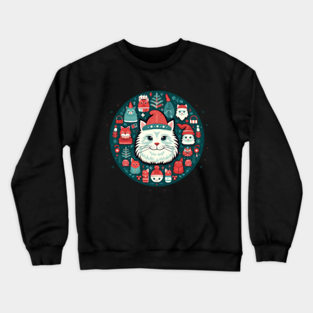 Norwegain Forest Cat  Xmas, Love Cats Crewneck Sweatshirt by logiamerch