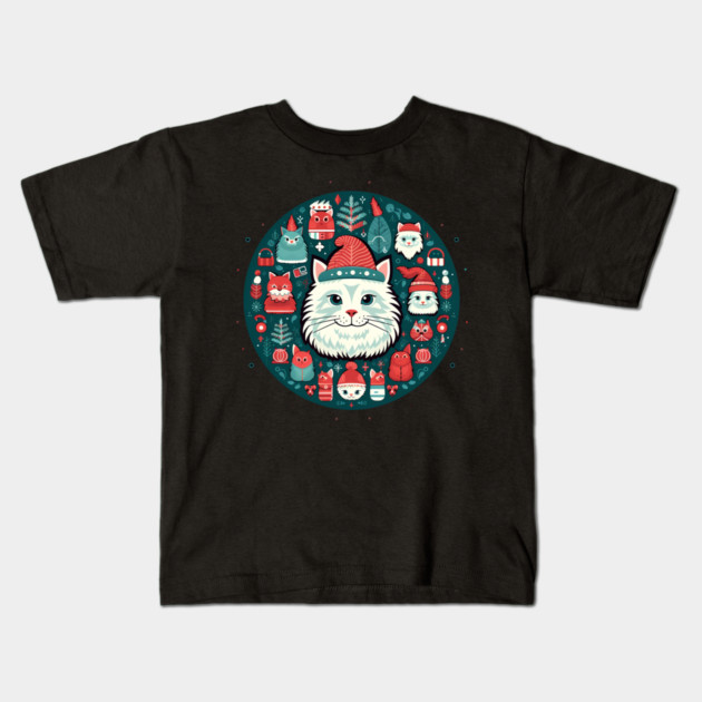 Norwegain Forest Cat  Xmas, Love Cats Kids T-Shirt by logiamerch