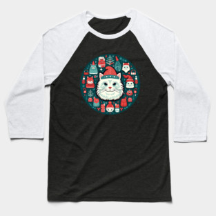 Norwegain Forest Cat  Xmas, Love Cats Baseball T-Shirt