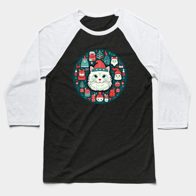 Norwegain Forest Cat  Xmas, Love Cats Baseball T-Shirt by logiamerch