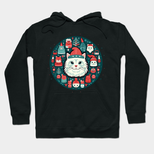 Norwegain Forest Cat  Xmas, Love Cats Hoodie by logiamerch