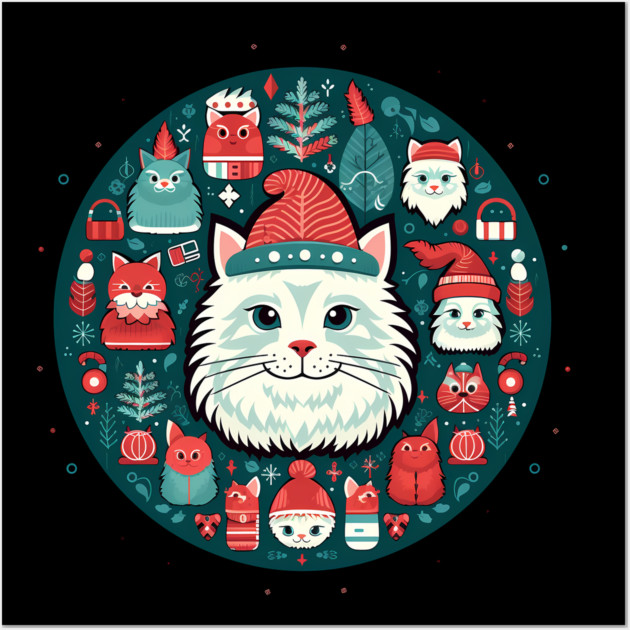 Norwegain Forest Cat  Xmas, Love Cats Wall Art by logiamerch
