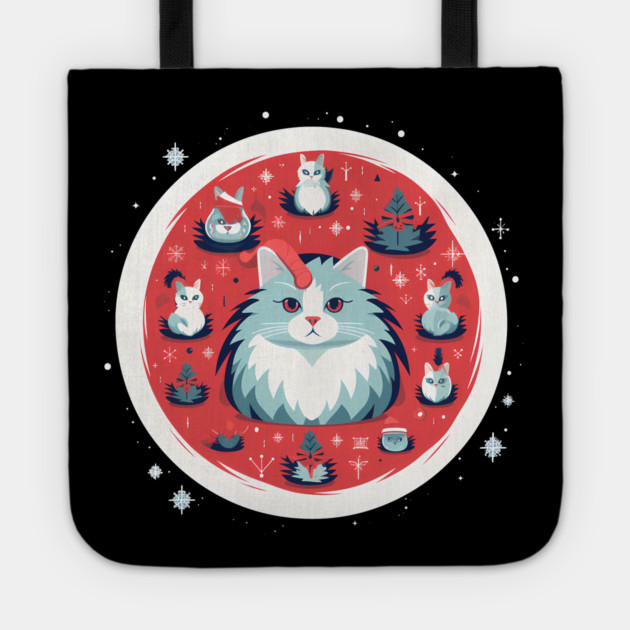 Norwegain Forest Cat  Xmas, Love Cats Tote by logiamerch