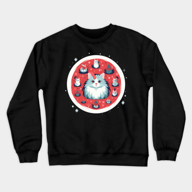 Norwegain Forest Cat  Xmas, Love Cats Crewneck Sweatshirt by logiamerch