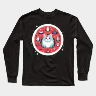 Norwegain Forest Cat  Xmas, Love Cats Long Sleeve T-Shirt