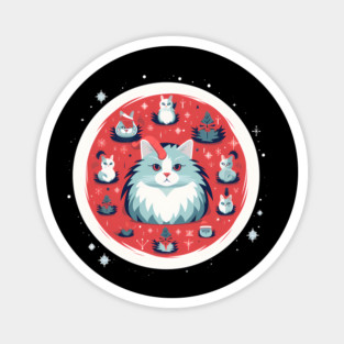 Norwegain Forest Cat  Xmas, Love Cats Magnet