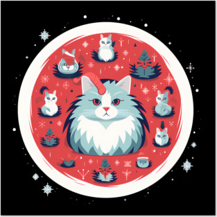 Norwegain Forest Cat  Xmas, Love Cats Posters and Art