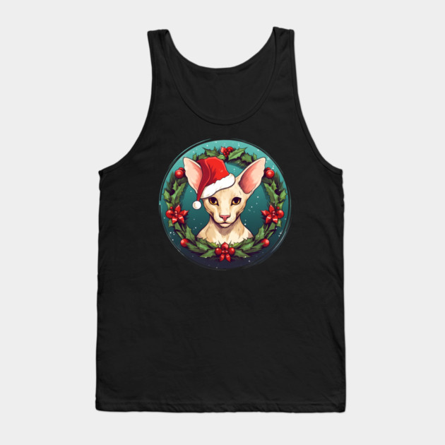 Oriental Shorthair Cat Xmas, Love Cat Tank Top by logiamerch