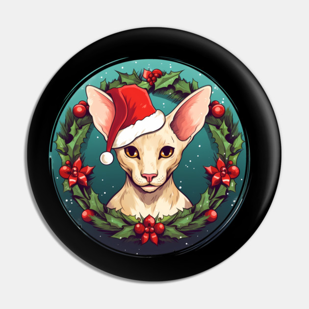 Oriental Shorthair Cat Xmas, Love Cat Pin by logiamerch