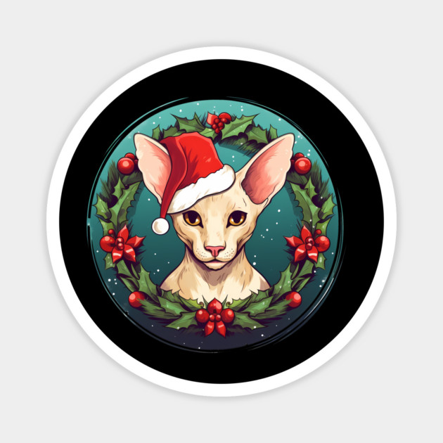 Oriental Shorthair Cat Xmas, Love Cat Magnet by logiamerch
