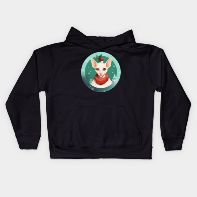 Oriental Shorthair Cat Xmas, Love Cat Kids Hoodie by logiamerch