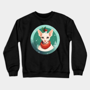 Oriental Shorthair Cat Xmas, Love Cat Crewneck Sweatshirt