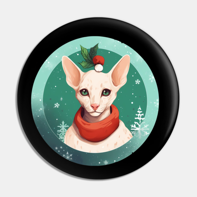 Oriental Shorthair Cat Xmas, Love Cat Pin by logiamerch