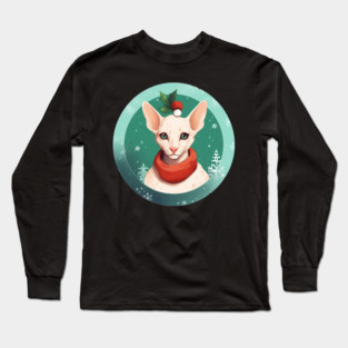 Oriental Shorthair Cat Xmas, Love Cat Long Sleeve T-Shirt