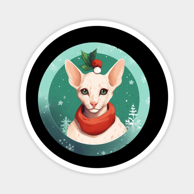 Oriental Shorthair Cat Xmas, Love Cat Magnet by logiamerch