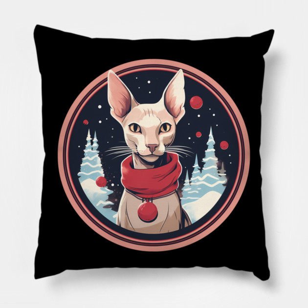 Oriental Shorthair Cat Xmas, Love Cat Pillow by logiamerch