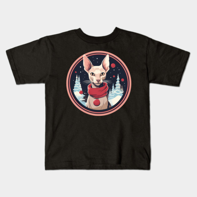 Oriental Shorthair Cat Xmas, Love Cat Kids T-Shirt by logiamerch