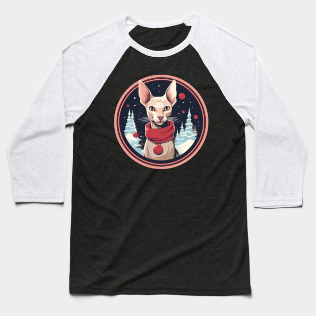Oriental Shorthair Cat Xmas, Love Cat Baseball T-Shirt by logiamerch