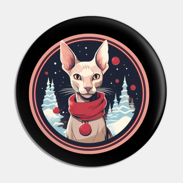 Oriental Shorthair Cat Xmas, Love Cat Pin by logiamerch