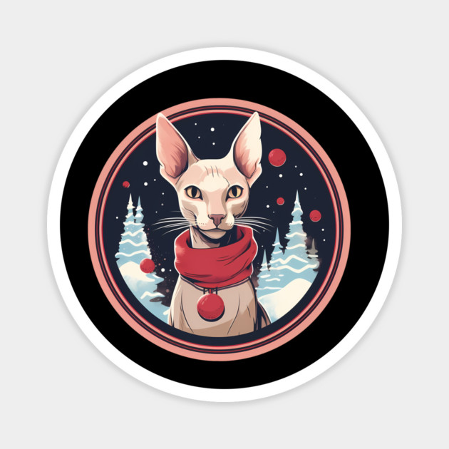 Oriental Shorthair Cat Xmas, Love Cat Magnet by logiamerch