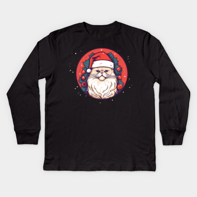 Persian Cat Xmas, Love Cats Kids Long Sleeve T-Shirt by logiamerch