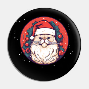 Persian Cat Xmas, Love Cats Pin