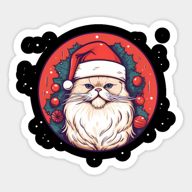 Persian Cat Xmas, Love Cats Sticker by logiamerch