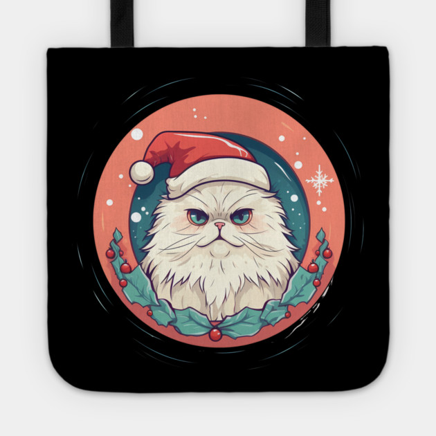 Persian Cat Xmas, Love Cats Tote by logiamerch